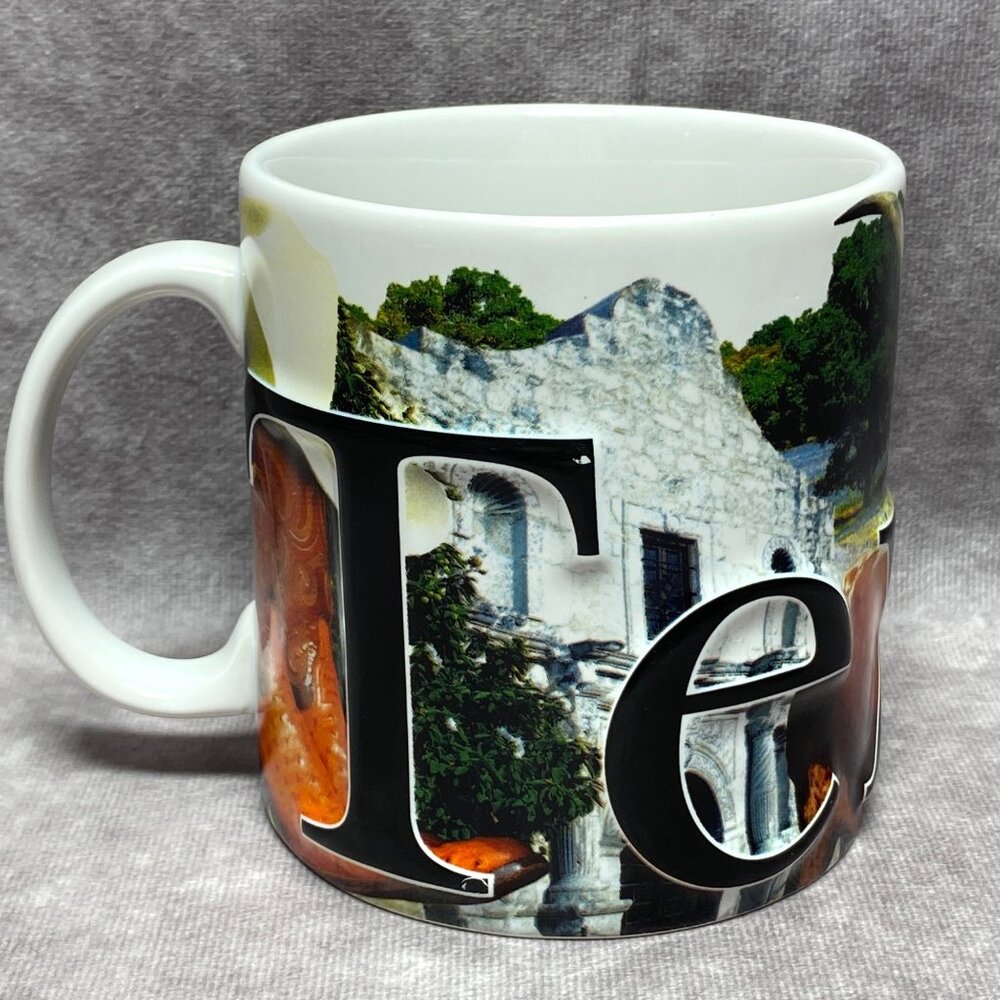Texas Souvenir Mug With Longhorn & Cowboy Images By Americaware 18oz